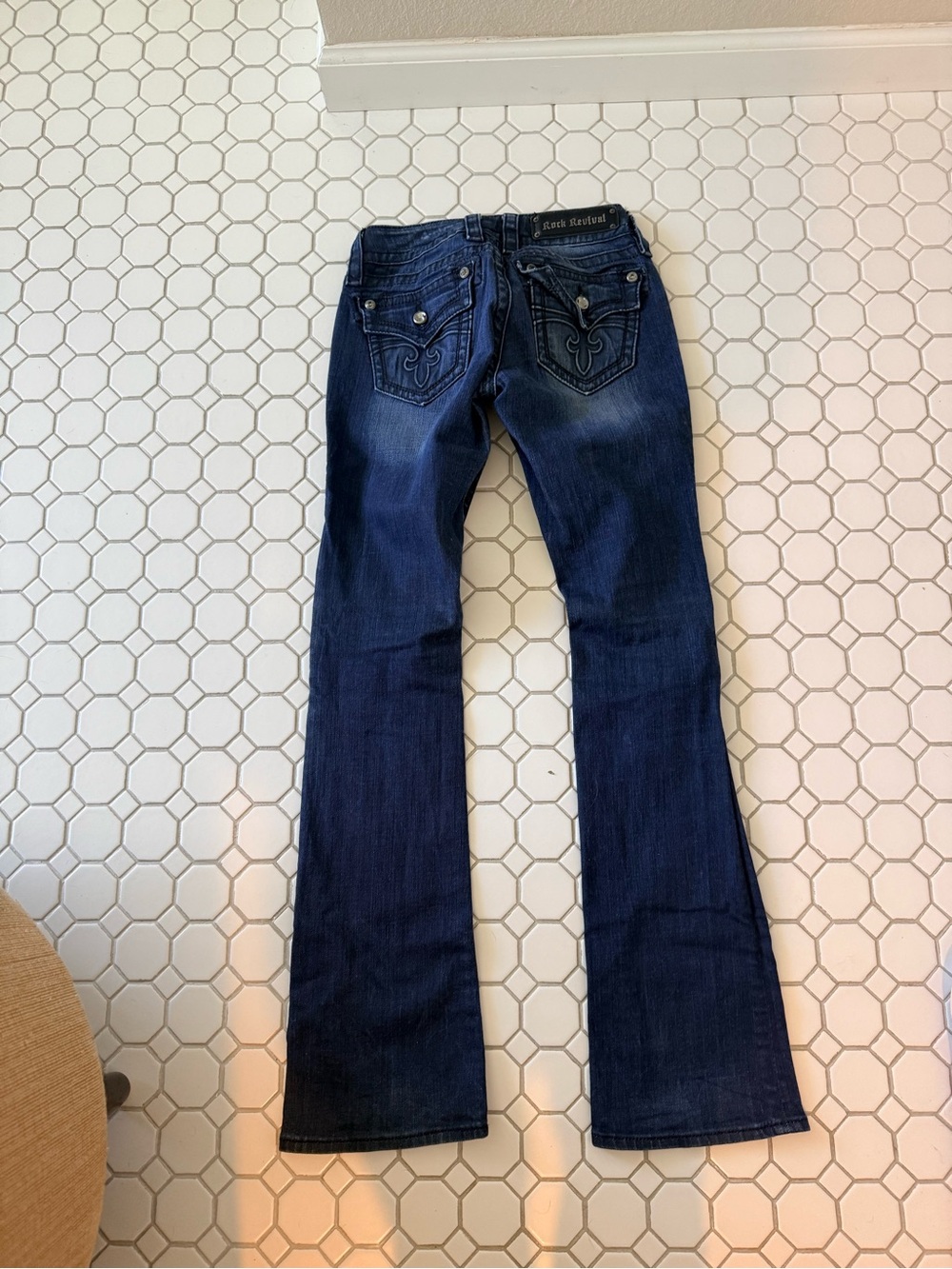 Rock Revival Dark Indigo Flare Jeans - Picture 3 of 4